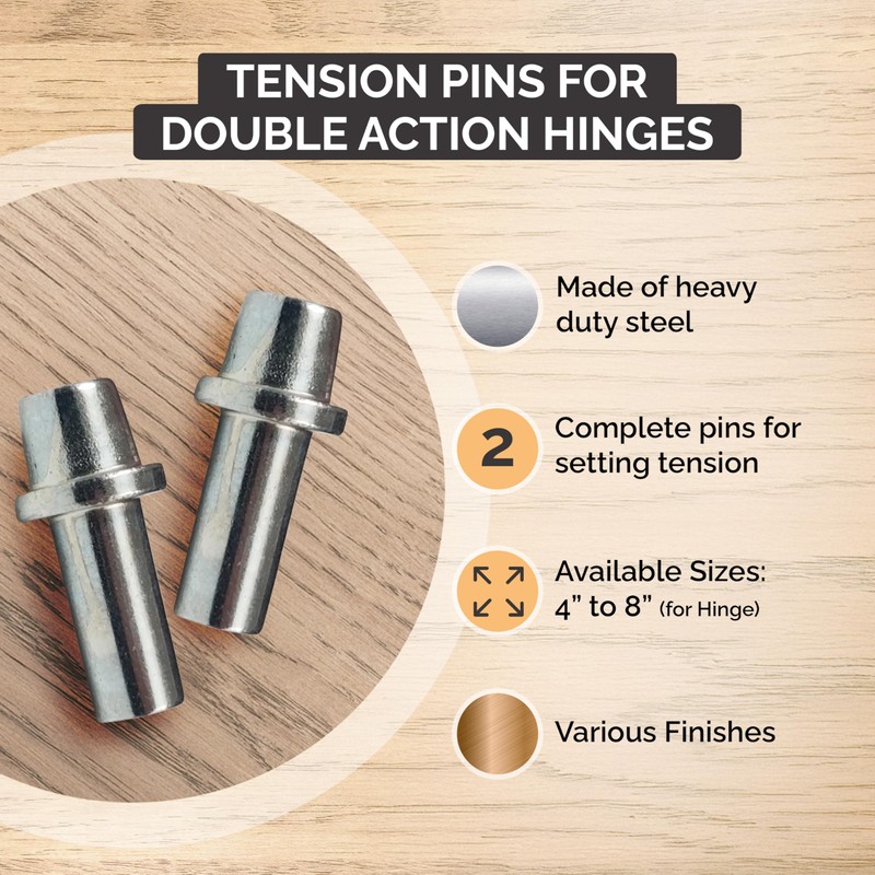 Hinge Outlet Replacement Tension Pins Double Action Spring Hinges -