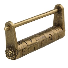 RDEXP Vintage Door Cabinet Suitcase Metal English Words Password Combination Padlock Lock