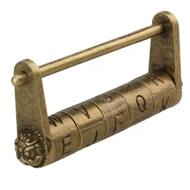RDEXP Vintage Door Cabinet Suitcase Metal English Words Password Combination Padlock Lock