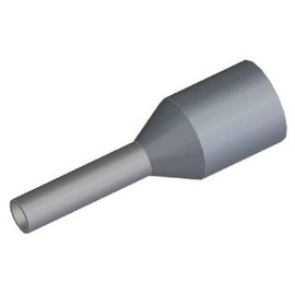 Toyo Giken TA0.75-8GY-100P Ferrule with Insulated Sleeve Rod Crimp Terminal 0.03 in (0.75 mm) 2 Conductive Part 0.3 in (8 mm) Ash 100 per Bag