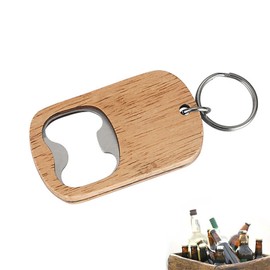 Wooden Opener Keychain Portable Bottle Opener Keyring Drinks Bottle Opener Key Chain Unique Opener Mini Keychain for Daily Use and Keyring Decoration