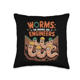 Worm Composting for Organic Gardening Enthusiasts Throw Pillow