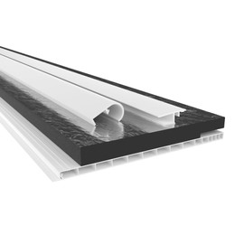 HEXIM PVC Roller Shutter Box Lid Complete Set, Roller Shutter Box Cover, Mounting Profile and Roller Shutter Trusses, Length: 1000-2000 mm, Width: 120-320 mm, Roller Shutter Box Cover (220 mm x 1.4 m)