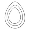 Ideen mit Herz Metal Rings in Egg Shape, 3 mm