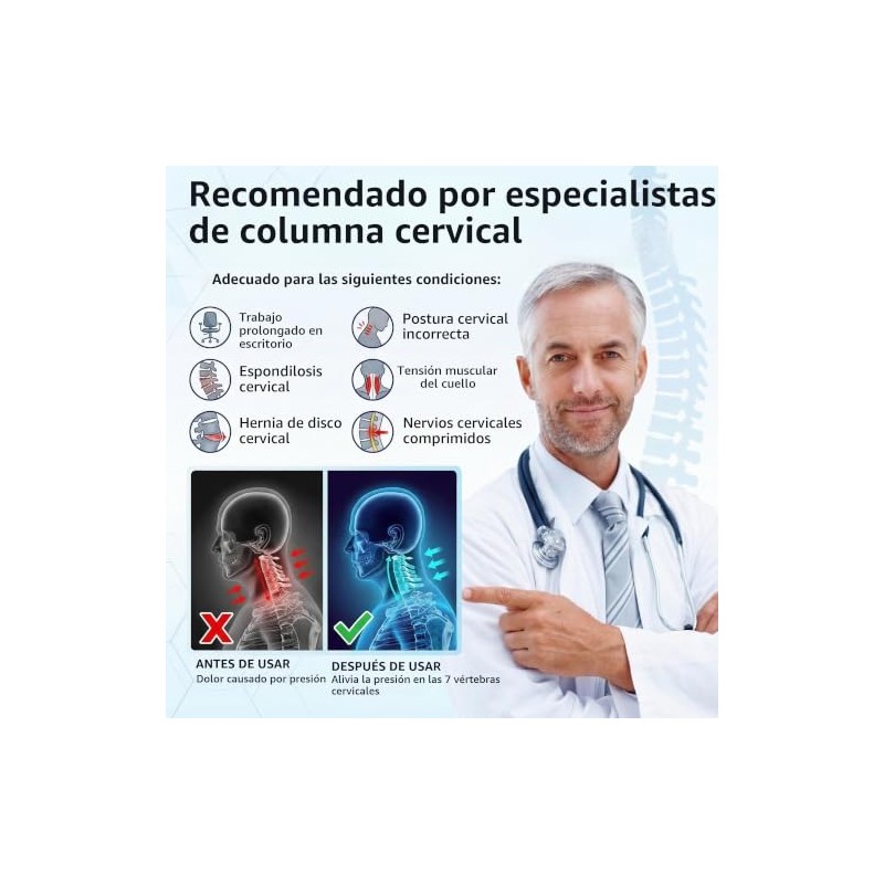 ALPHAY Estirador de cuello, férulas cervicales para dolor de cuello