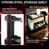 Clamp On Desk Shelf Organizer, 2-Tier Storage with Hooks