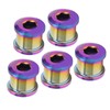 5Pcs 6.5mm Bike Single Chainring Screw Titanium Alloy Rust Protection