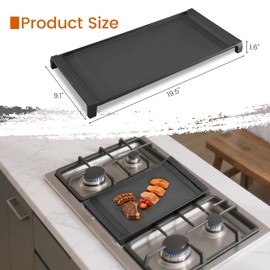 WB31X24738 Griddle Replacement Parts Compatible With GE Stove Top Pan WB31X24998, Cast Iron Center Griddle Plate General Electric Gas Range Cook top Grid JGB700SEJ4SS JGSS66SEL3SS Flat Top Pan