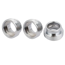 Aexit 3pcs (Home hardware) M18 to M22 Male Thread Metal Faucet Adapter Silver Tone for (74ry783qf127) Water Purifier