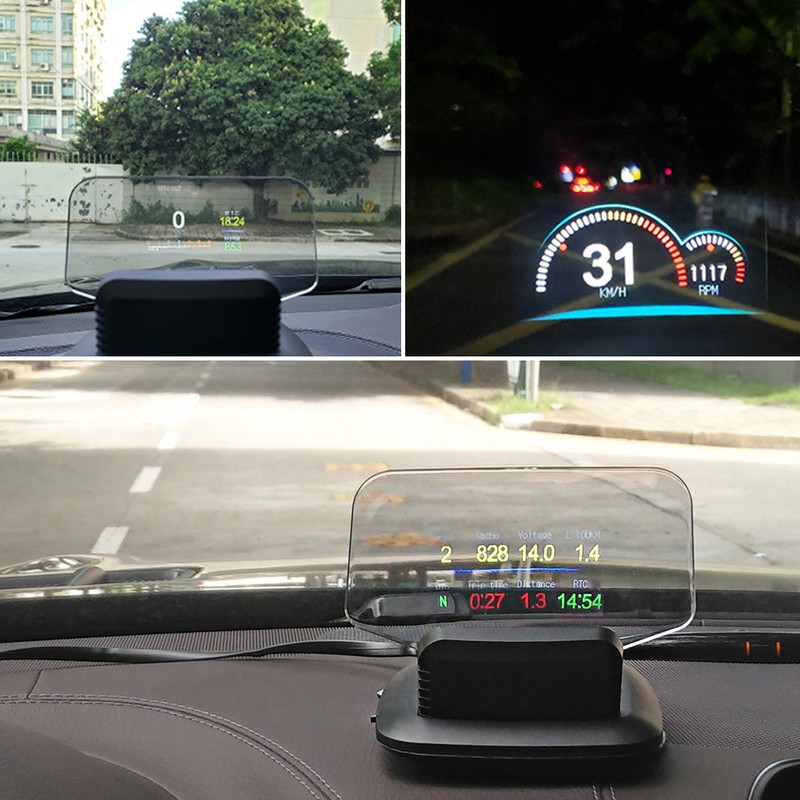 C1 OBD2+GPS LED OBD Car HUD Head up Display Speedometer