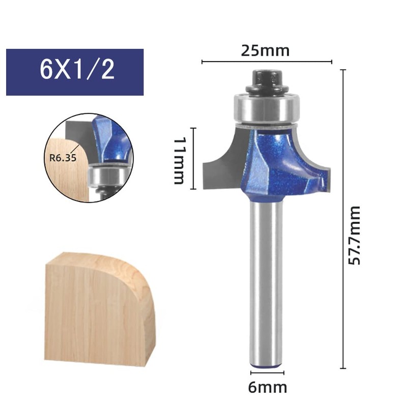 CSOOM Pro 4 Pcs Round Bit Square Face Router Bit