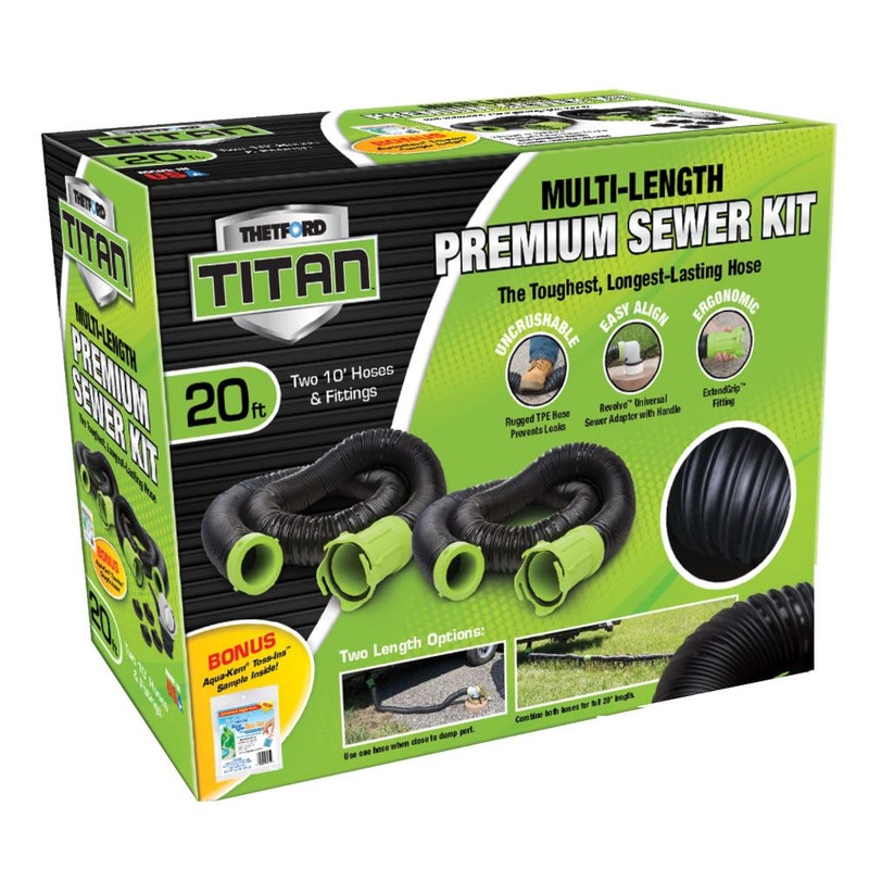 TITAN Fuel Tanks Titan 20 Foot Premium RV Sewer Hose