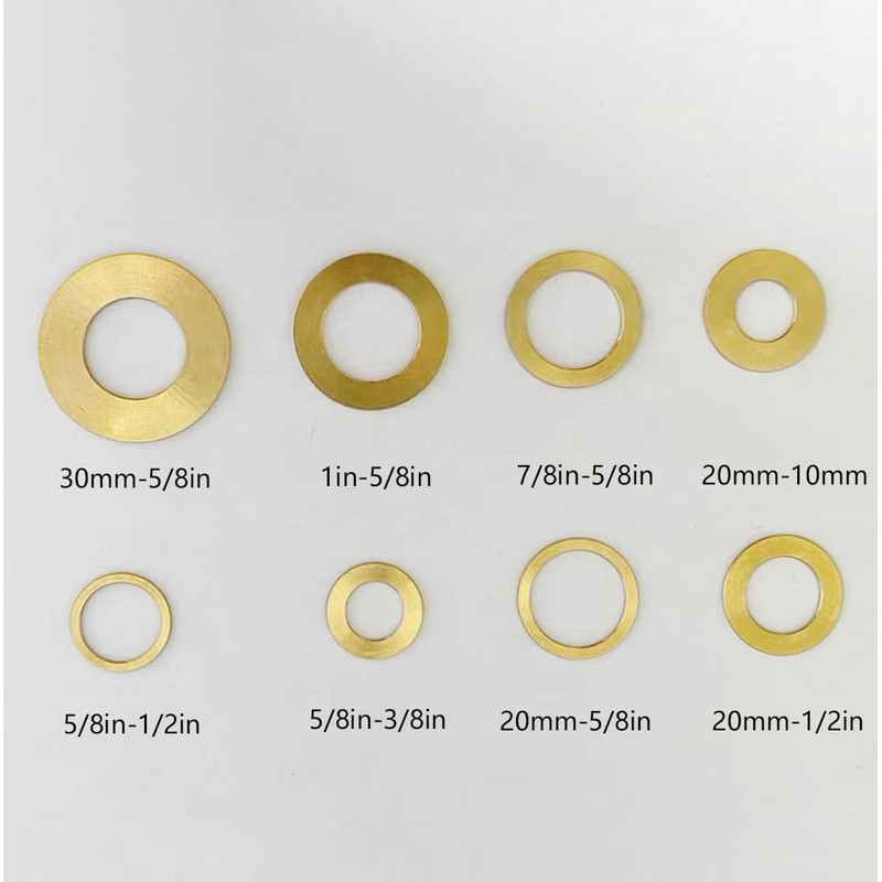 4PCS Saw Blade Bushings, 1" to 20mm Brass Adapter Bushing