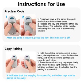 Universal Garage Door Remote Control, 433.92MHz Transmitter Compatible with Came Top 432SA, 432NA, T432, 432M, 432EE, 432EV, 2 Channels Handheld Transmitter Remote, 2 Pieces Telecomando