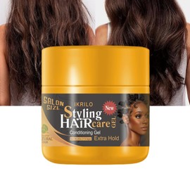 RoseFlower Braid Gel, Natural Styler Hair Gel, Hair Gel Braiding, Twist Lock Edge Control Gel for Hair Defining, Reduces Frizz for Braids, Locs, Twists, Cornrows, Wavy Kinky Hair, 227g/8OZ