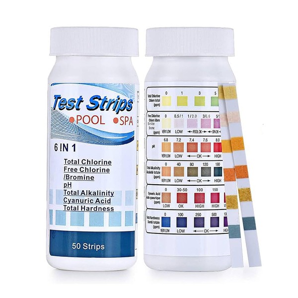 Pack of 100 Pool Test Strips, Test Strips Pool pH