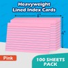 Pink Index Cards 4x6 Lined Ruled Flash Note Cards 100