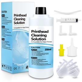 Printhead Cleaning Kit for Epson HP Canon Brother Inkjet Printer Head Cleaning Kit, 250 ml Printhead Cleaner Kit, Printer Cleaning Solution, Printer Nozzle Liquid, Printer Cleaner for Inkjet Printer