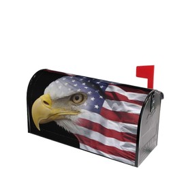 Lukbfall American Bald Eagle Mailbox Covers Magnetic Independence Day Patriotic Post Letter Box Cover for Garden Yard Decor Outside Home Standard 21x18 in