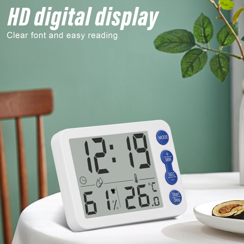 Indoor Digital Temperature Humidity Meter Multifunctional Electronic Thermometer Hygrometer with