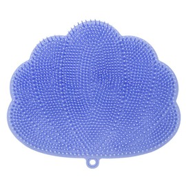 Lyaciomn Wall-Mounted Hands-Free Back and Foot Scrubber with Suction Cups - Deep Clean and Exfoliate in the Shower Blue 30 X 25.5cm