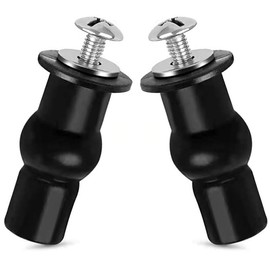 Toilet Seat Hinges Screws Universal 2pcs, Toilet Seat Top Fixing Expanding Rubber Nuts Screws, Toilet Seat Replacement Part Blind Hole Fitting, Toilet Seat Bolts Kit Compatible