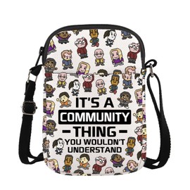 Community TV Show Gift Bit Greendale College Cult Community College 9 Bit Video Game Characters Crossbody Bag (community show cb UK)