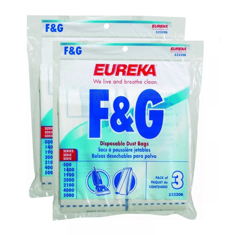 For Eureka Genuine Eureka F&G Disposable Dust Bag 52320C-6 6-Pack