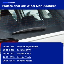 EMITHSUN 12 Inch Rear Wiper Blade Replacement for 2001-2019 Toyota Highlander,2001-2012 Toyota RAV4,2019-2023 Toyota RAV4,2007-2019 Toyota Yaris Original Equipment Replacement- 12" (Pack of 1)