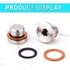 2pcs M18x1.5 Universal Fit, Stainless Steel M18x1.5 with Inner Hex