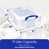 Really Useful Box 17 Liter Plastic Stackable Storage Container w/Snap