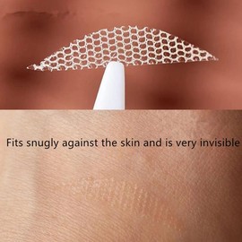 INGJIA Pack of 480 Slip-On Eyelids Stripes Invisible Eyelid Stripes with Tweezers Fork Bar Slip-On Lid Tapes Eyelid Tape for Single Eyelid (Use After Moistening with Water)