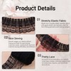 2 Inch Black Chiffon Lace Ruffle Trim 2-Layer Pleated Edge