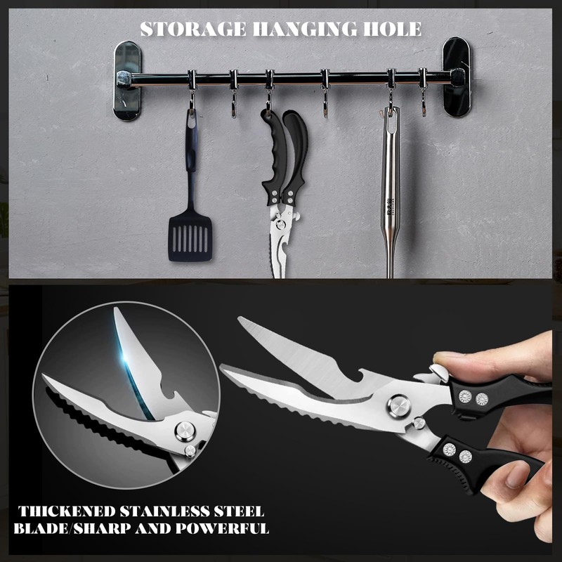 SiXing Kitchen Shears – Heavy Duty & Dishwasher Safe-Professional Stainless