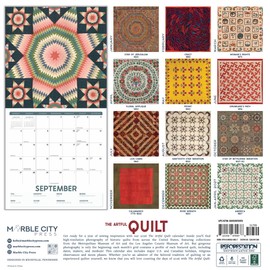 Quilt Calendar 2026 | The Artful Quilt | 12” x 24” Quilts Wall Calendar 12 Month | Marble City Press | Modern Art Calendar | Museum, Fine Art | Small Family Owned Business | Sustainable Plastic Free Packaging, Thick Art Paper