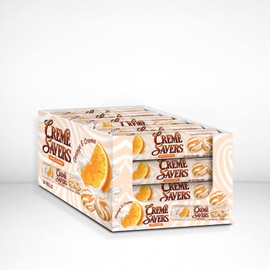 Creme Savers Orange and Creme Hard Candy | The Taste of Fresh Oranges Swirled in Rich Cream | The Original Classic Creme Savers Brought To You By Iconic Candy | 24 Count Box of Rolls