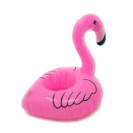 Inflatable Drink Holder - Holds Cups, Cans or Water Bottles! [Flamingo]