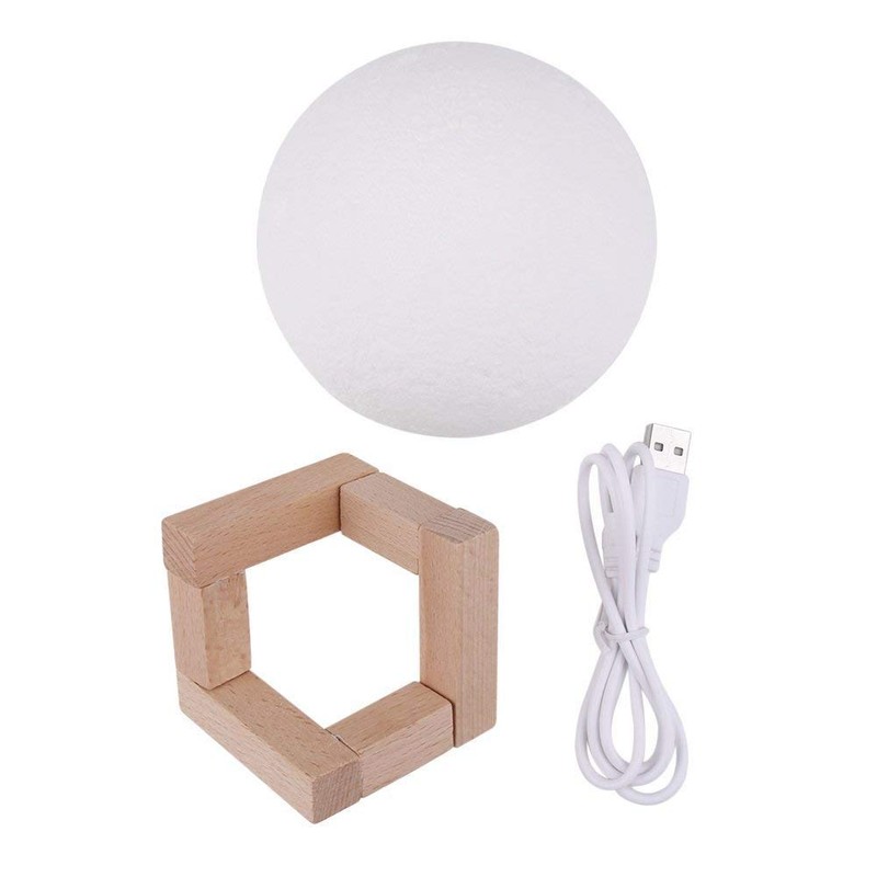 DESABF Full Moon Lamp 3D LED Night Modern Floor Lamp