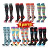 Calcetas Compresión Medias Alivia Varices Y Circulación 9pz
