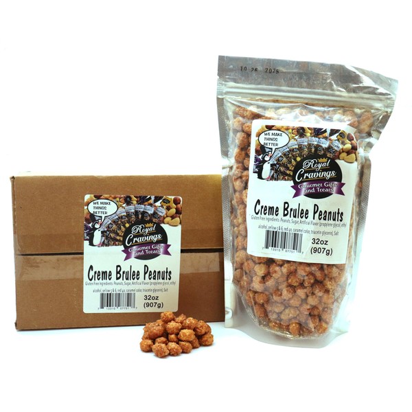 Premium Roasted Cremè Brulee Peanuts – 2lb Resealable Bag –