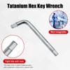 Titanium Alloy Hex Key Wrench Spanner, Non-Magnetic, High/Low Temp Stable,