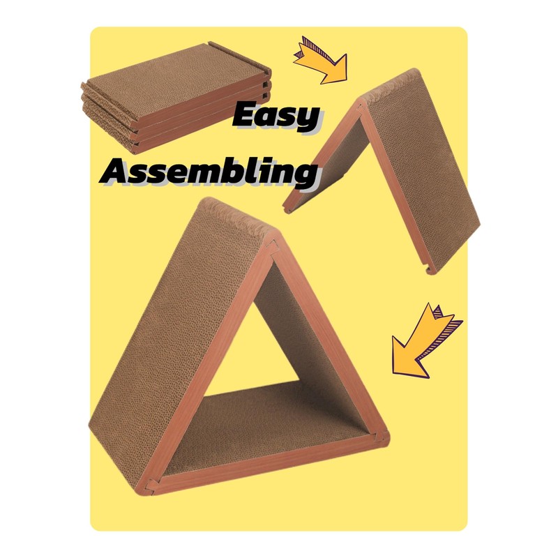 WooBayVan Cat Scratching Board - Foldable - Triangle