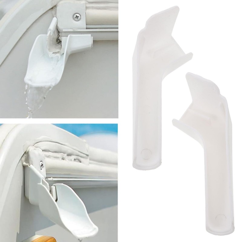Gatuida 2pcs Rv Gutter Spout Extensions Rainwater Drainage for Efficient
