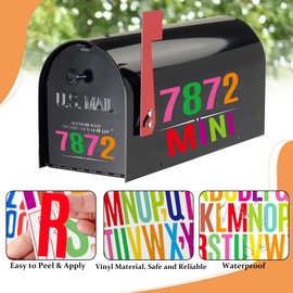 Letter Stickers 30 Sheets 1500 PCS Large Alphabet Sticker 2 Inch Vinyl Self Adhesive Stick on Stickers for Water Bottles Cup Mailbox Number Address Crafts Scrapbook Bulletin Board Decor (Colorful)