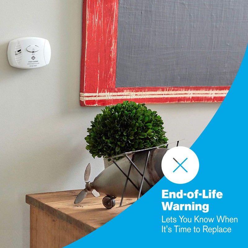FIRST ALERT Carbon Monoxide Detector, No Outlet Required, Battery Operated,