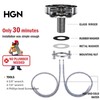 HGN Hot and Cold Glass Rinser,Temperature Adjustable Metal Cup Washer