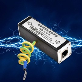 RJ11 Telephone Fax Protector, Thunder Lighting Arrester Device, Audio Telephone Lightning Protector Data Single Protector 110V