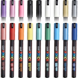 POSCA PC-1MR 18 Kugelschreiber-Set – limitierte Auflage aus Kunststoff – extra schwarz und weiß