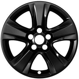 4-Pack Wheel Skins Compatible with Toyota RAV4 / RAV4 Hybrid 2019 2020 2021 2022 2023 2024, 17" 17 inch Alloy Wheel, Snap-on Wheel Cover Replacement, Bright Black Color