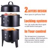 Unbranded 2Tier Charcoal Smoker BBQ Grill 3IN1 Outdoor Vertical Smoke
